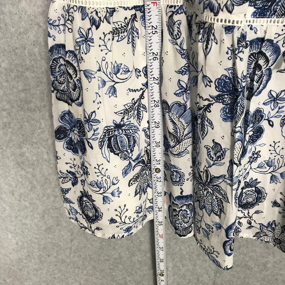 Lucky Brand White and Blue Floral Mini Dress - Picture 14 of 14